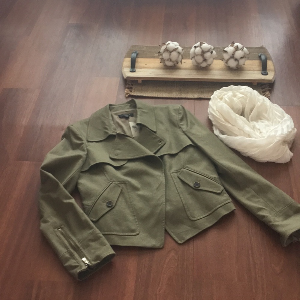 Ann Taylor Green denim jacket